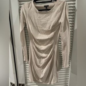 NWT Medium Express Gold Speckled Sweater Dress